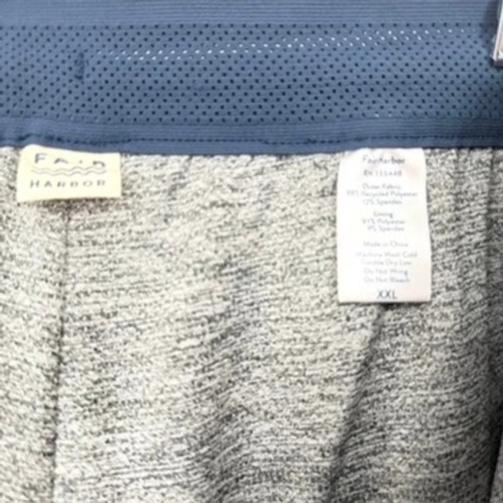 NWT Fair Harbor Ozone Swim Trunks Blue Red Orange Striped BreezeKnit Liner XXL
